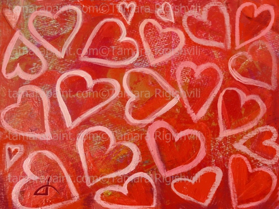love heart, red heart,A classic red love heart, for expressions of love and romance,  love heart , Artwork  by artist Tamara Rigishvili 