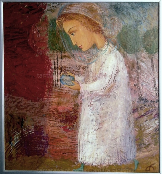 Prayer, original oil painting by artist Tamara (  abstract, modern, contemporary fine art)