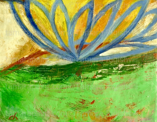 Abstract Art by Tamara Rigishvili, low-growing shrubs for front of house, landscaping shrubs and bushes