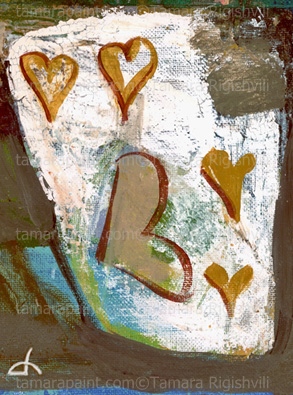 Original oil painting by artist Tamara Rigishvili abstract, modern, contemporary fine art